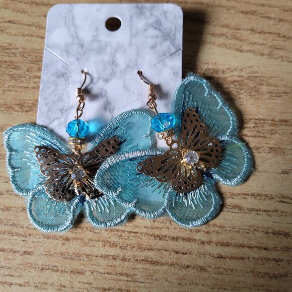 Set of 3 Butterfly Earrings - Picture 2 of 4